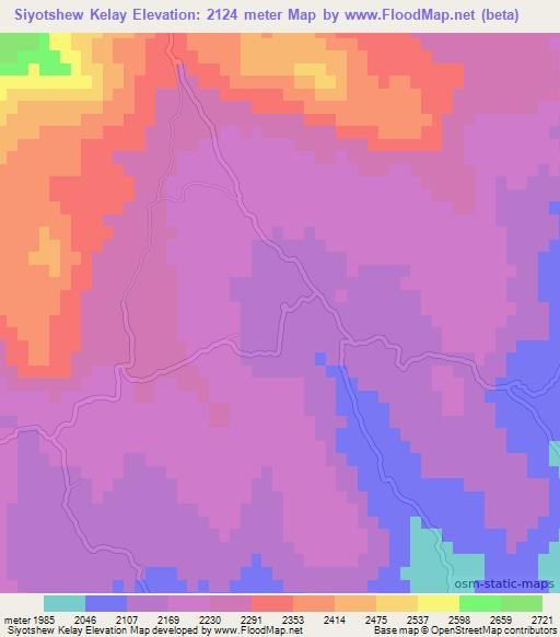Siyotshew Kelay,Afghanistan Elevation Map