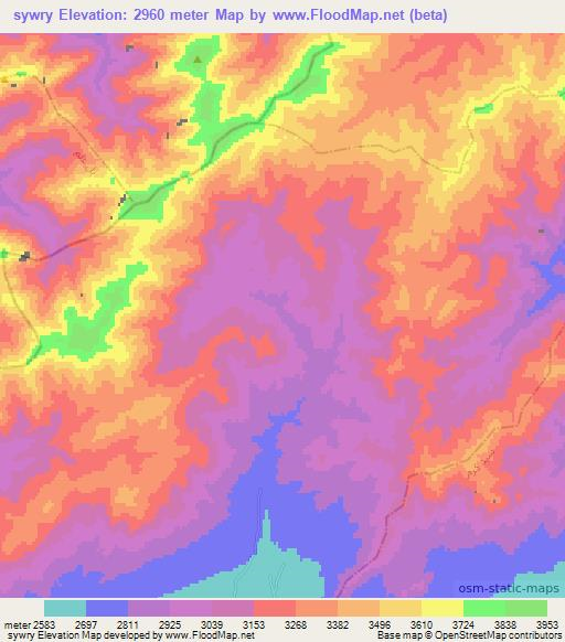 sywry,Afghanistan Elevation Map