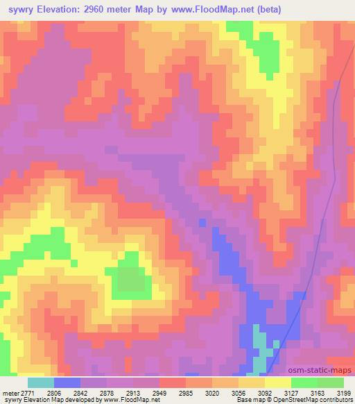 sywry,Afghanistan Elevation Map