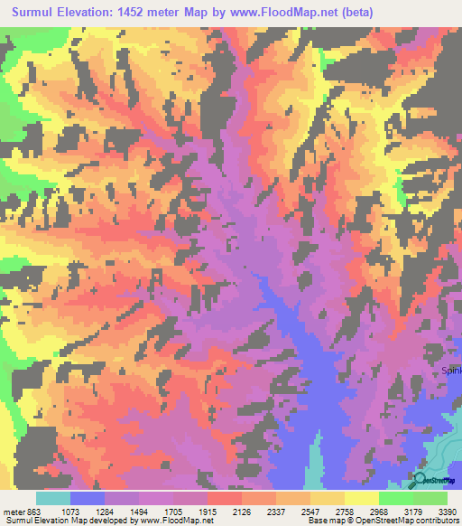 Surmul,Afghanistan Elevation Map