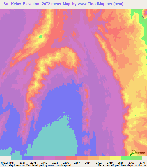 Sur Kelay,Afghanistan Elevation Map
