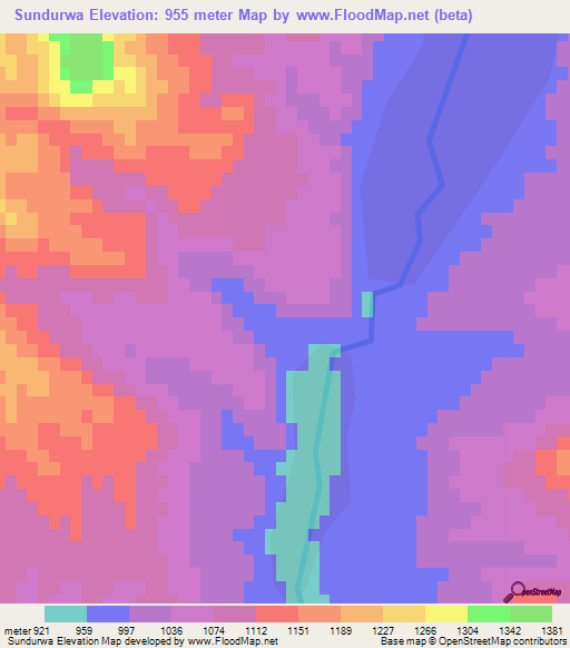 Sundurwa,Afghanistan Elevation Map