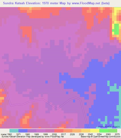 Sundra Katsah,Afghanistan Elevation Map