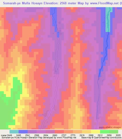 Somarah-ye Mulla Hosayn,Afghanistan Elevation Map