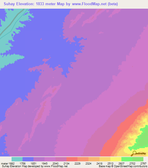 Suhay,Afghanistan Elevation Map