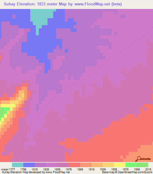 Suhay,Afghanistan Elevation Map