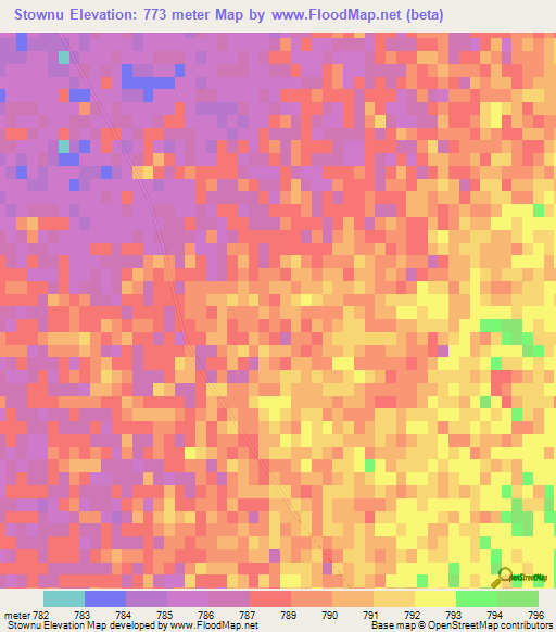 Stownu,Afghanistan Elevation Map