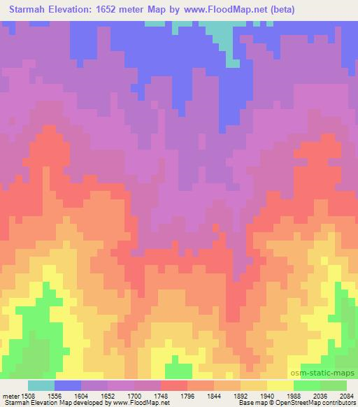 Starmah,Afghanistan Elevation Map