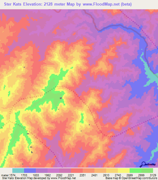 Ster Kats,Afghanistan Elevation Map