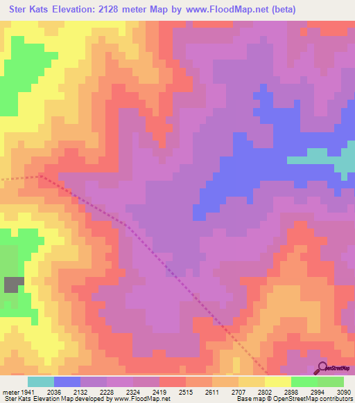 Ster Kats,Afghanistan Elevation Map