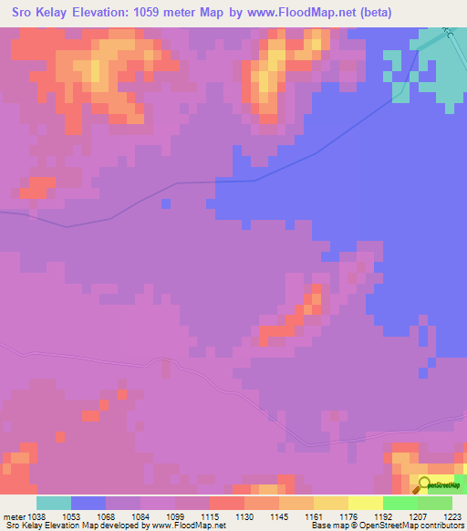 Sro Kelay,Afghanistan Elevation Map