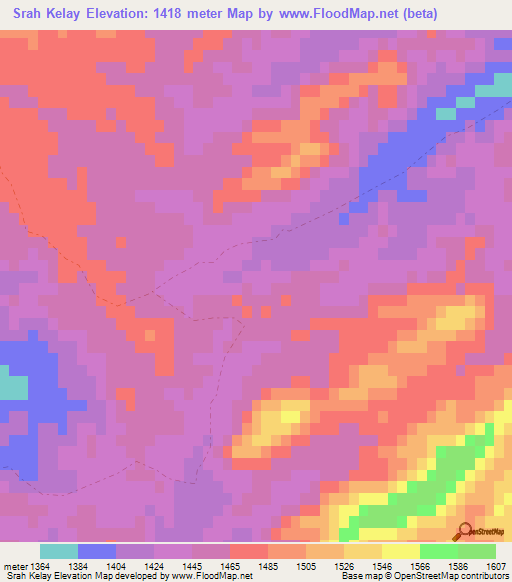Srah Kelay,Afghanistan Elevation Map