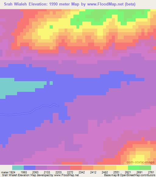 Srah Wialeh,Afghanistan Elevation Map