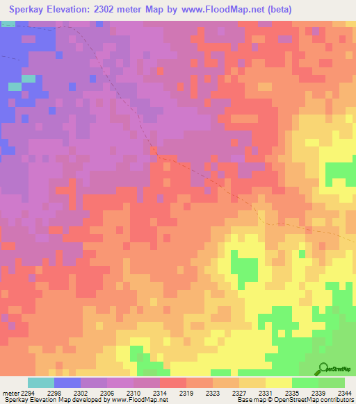 Sperkay,Afghanistan Elevation Map