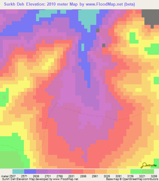 Surkh Deh,Afghanistan Elevation Map