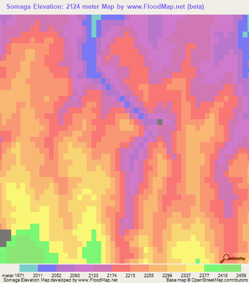 Somaga,Afghanistan Elevation Map