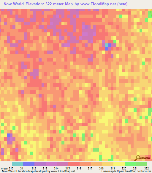 Now Warid,Afghanistan Elevation Map