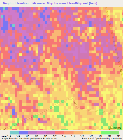 Naqilin,Afghanistan Elevation Map