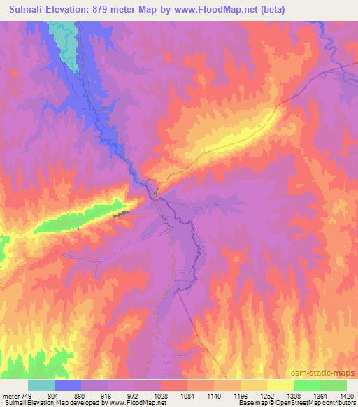 Sulmali,Afghanistan Elevation Map