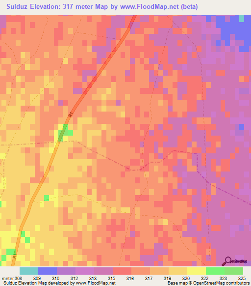 Sulduz,Afghanistan Elevation Map