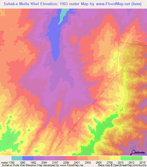 Suhak-e Mulla Khel,Afghanistan Elevation Map