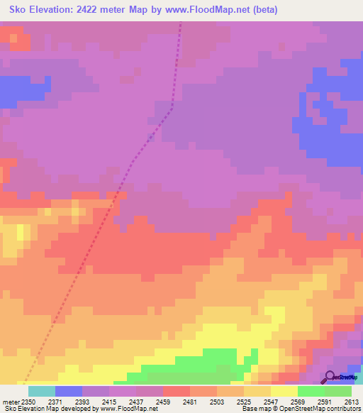 Sko,Afghanistan Elevation Map