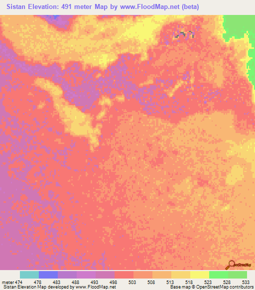 Sistan,Afghanistan Elevation Map