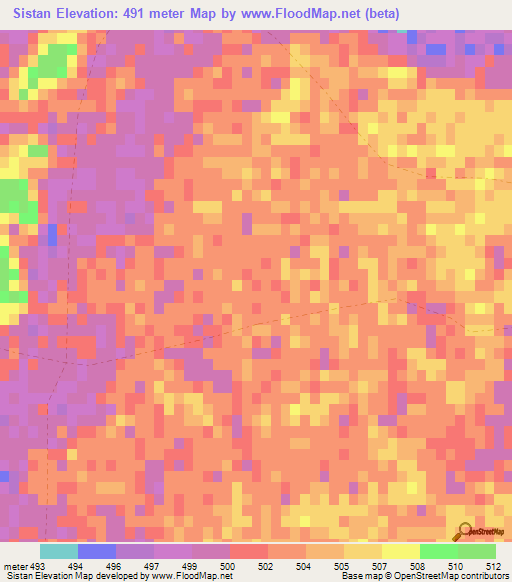 Sistan,Afghanistan Elevation Map