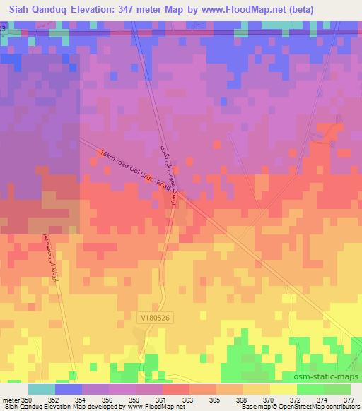 Siah Qanduq,Afghanistan Elevation Map