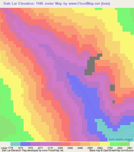 Siah Lar,Afghanistan Elevation Map