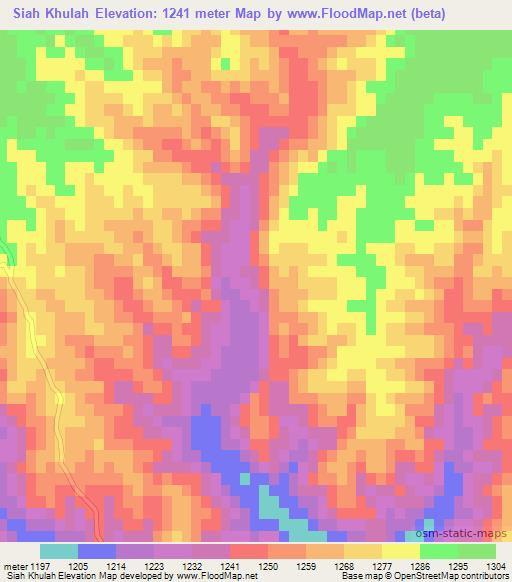 Siah Khulah,Afghanistan Elevation Map