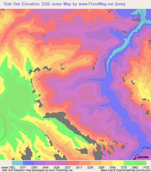 Siah Deh,Afghanistan Elevation Map