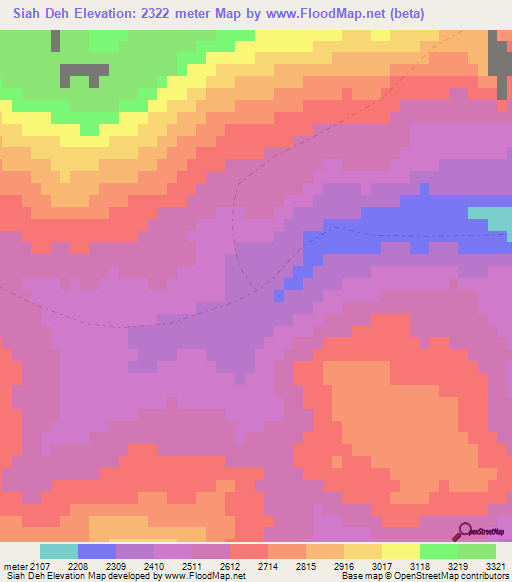 Siah Deh,Afghanistan Elevation Map