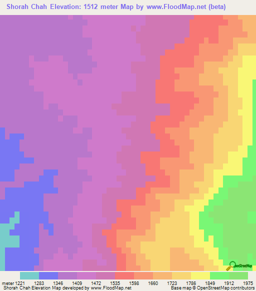 Shorah Chah,Afghanistan Elevation Map