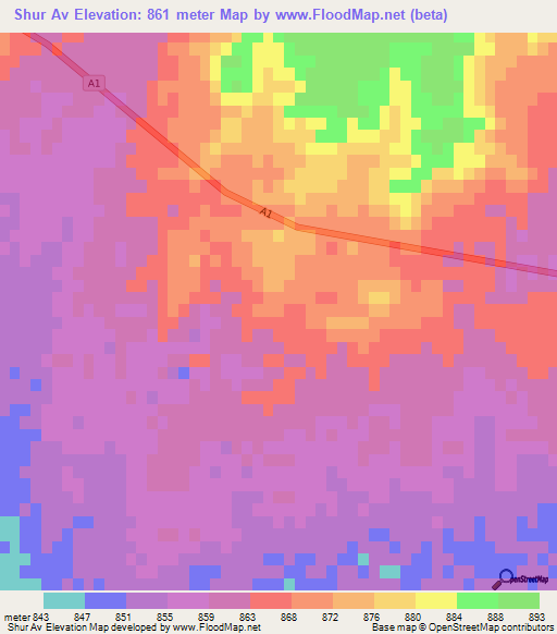 Shur Av,Afghanistan Elevation Map