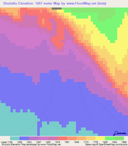 Shuluklu,Afghanistan Elevation Map