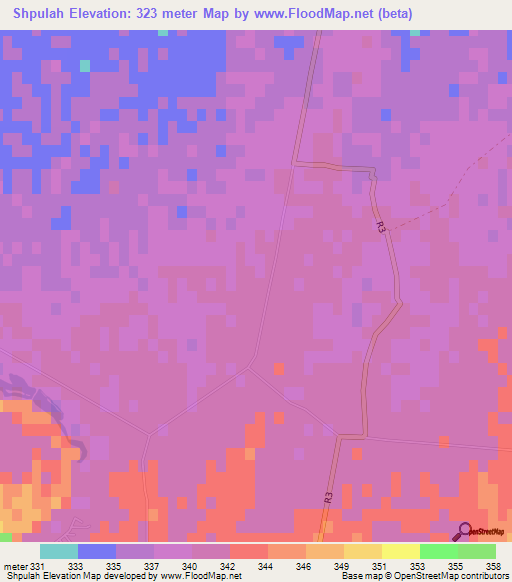 Shpulah,Afghanistan Elevation Map