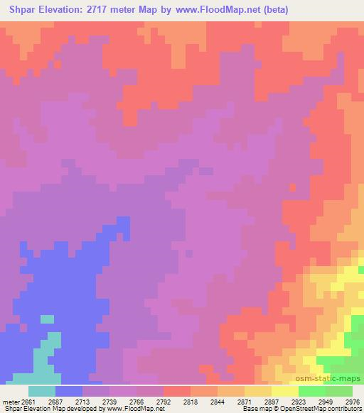 Shpar,Afghanistan Elevation Map