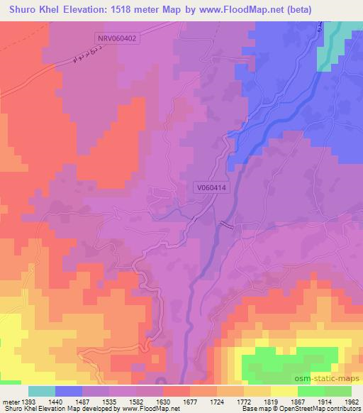 Shuro Khel,Afghanistan Elevation Map