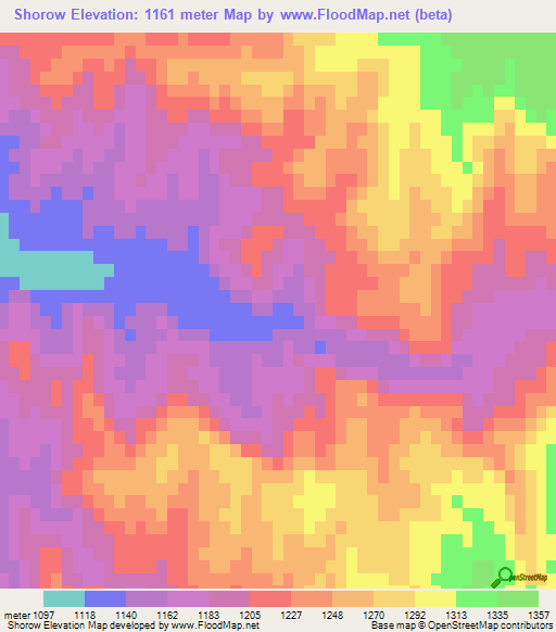 Shorow,Afghanistan Elevation Map