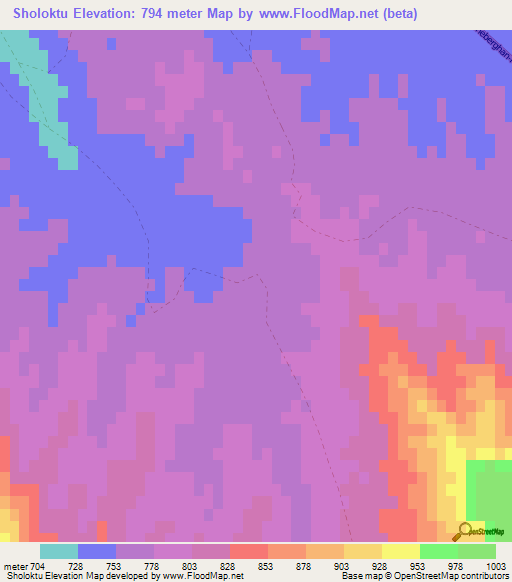 Sholoktu,Afghanistan Elevation Map