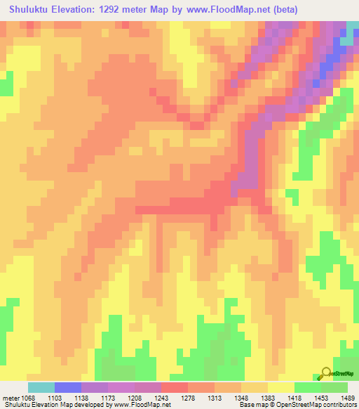 Shuluktu,Afghanistan Elevation Map