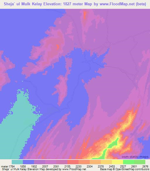 Sheja` ul Mulk Kelay,Afghanistan Elevation Map