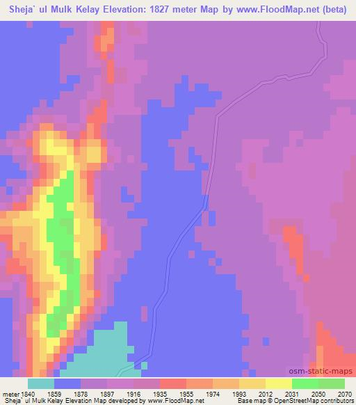 Sheja` ul Mulk Kelay,Afghanistan Elevation Map