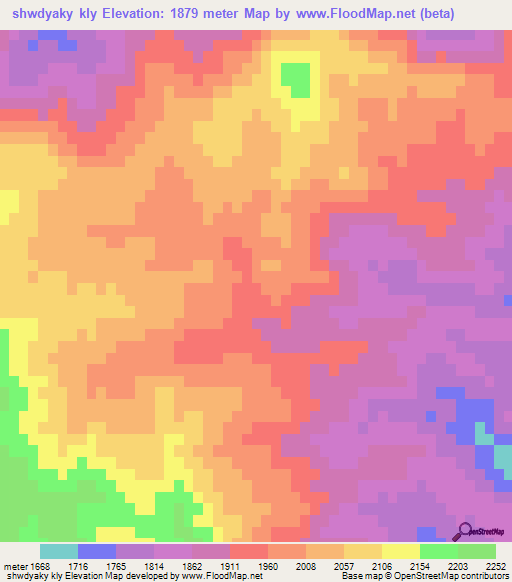 shwdyaky kly,Afghanistan Elevation Map