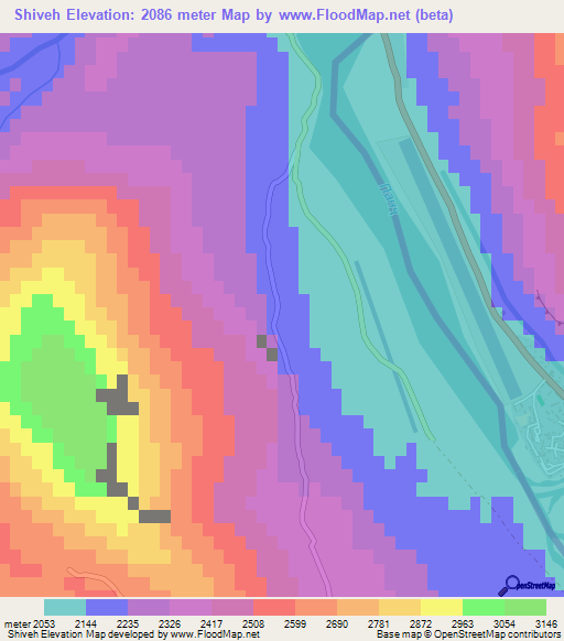 Shiveh,Afghanistan Elevation Map