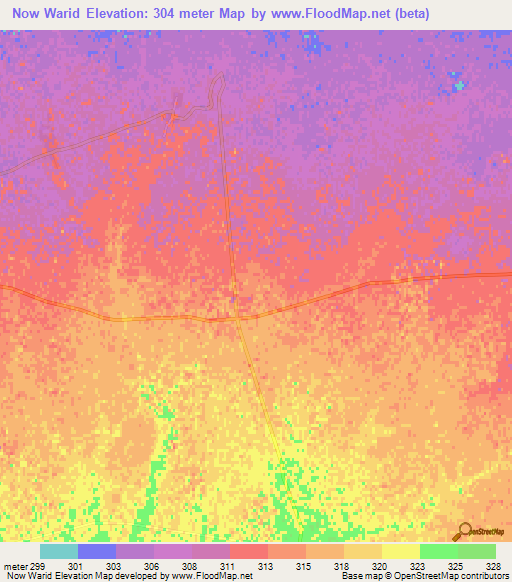 Now Warid,Afghanistan Elevation Map