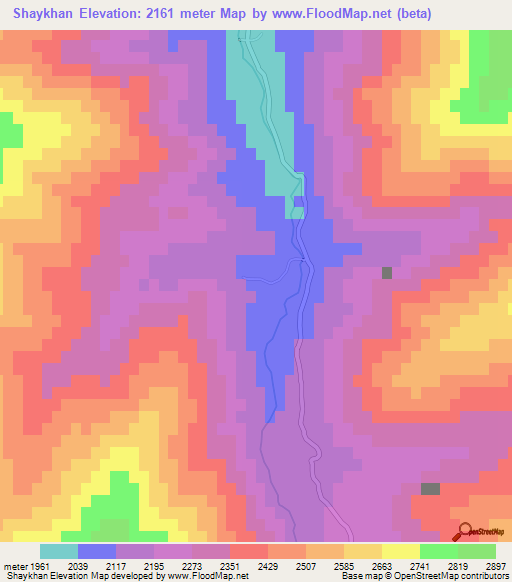 Shaykhan,Afghanistan Elevation Map