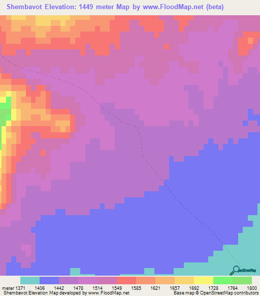 Shembavot,Afghanistan Elevation Map