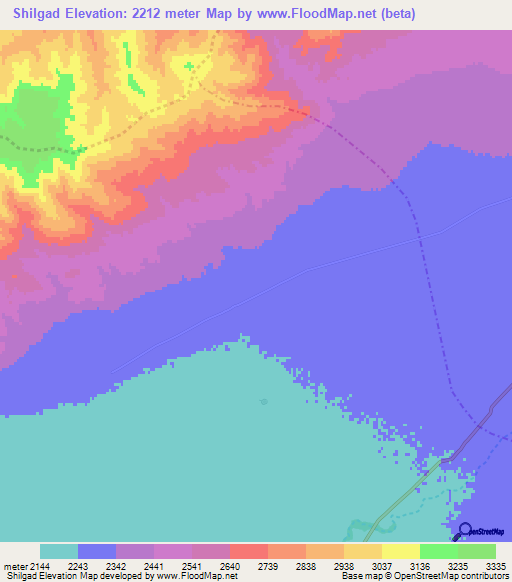 Shilgad,Afghanistan Elevation Map